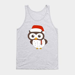 Christmas Curious Mr. Owl Digital Art | Christmas Special | illusima Tank Top